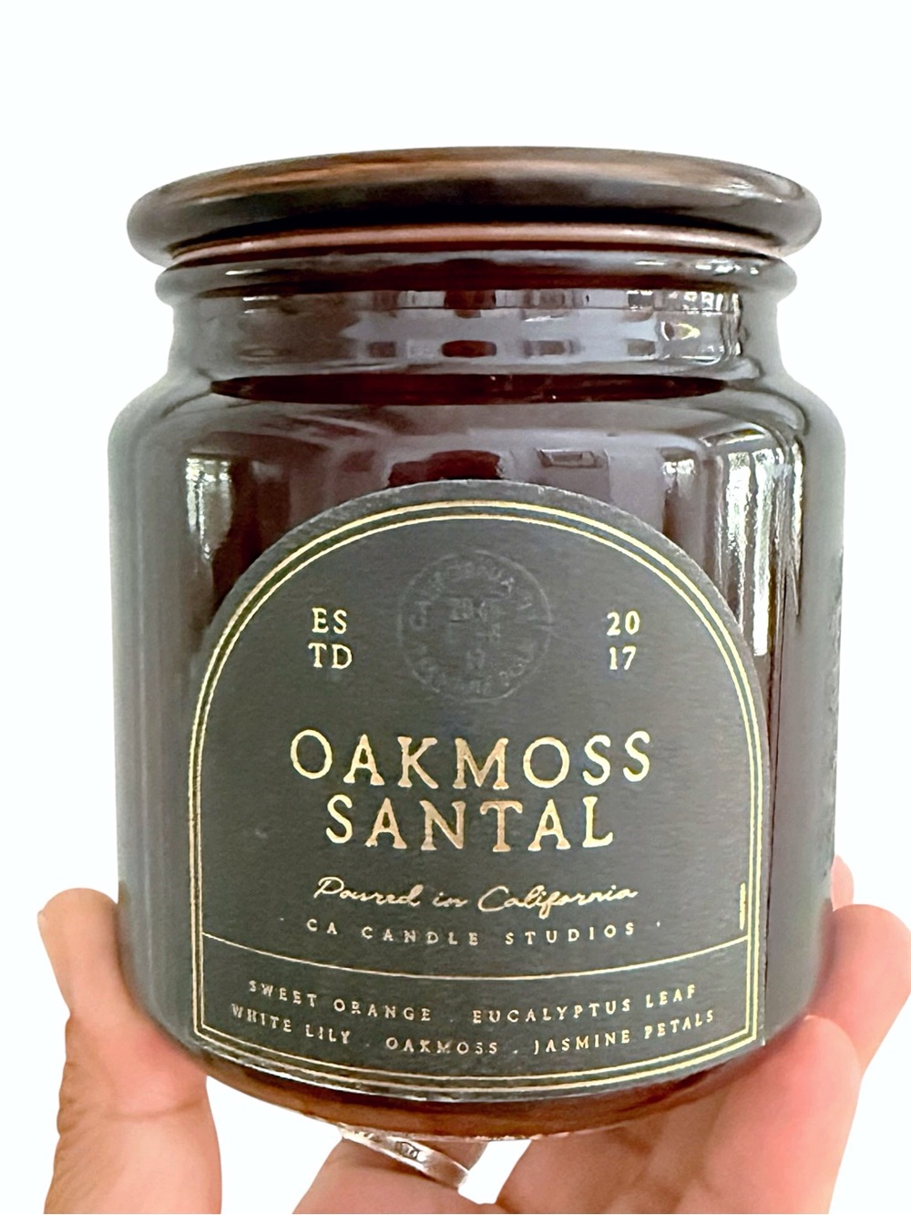 Leoben Company Oakmoss Santal Luxury Scented Candle - Brown